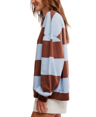 Women's Classic Crewneck Stripe Oversized Top