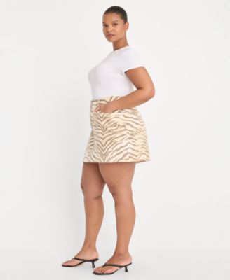 Women's Good 90s Tiger Print Mini Skirt