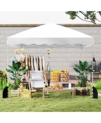 Foldable 10 x 10 ft Pop Up Canopy Tent with Wheeled Carry Bag