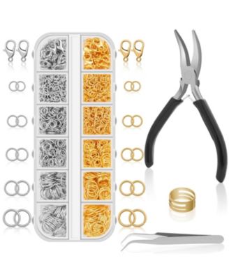 Jump Rings Jewelry Making Necklace Repair Pliers Open Ring Gold Silver