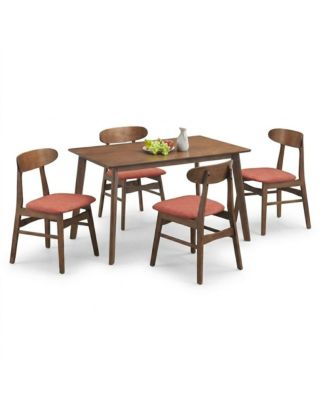 Morocco 5-Piece Mid-Century Wood Dining Set