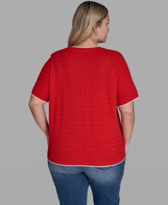 Plus Size Button-Front Sweater