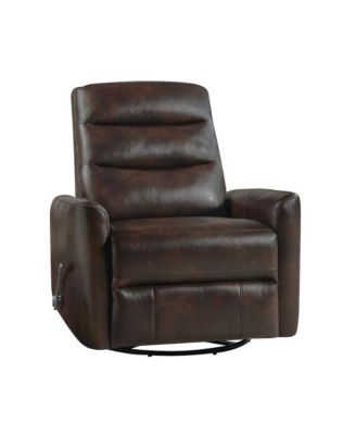 Takami Faux Leather Swivel Recliner