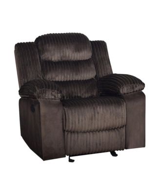 Willow Wood and Fabric Glider Recliner