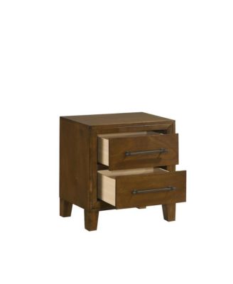Ballard Wood 2-Drawer Nightstand in Walnut