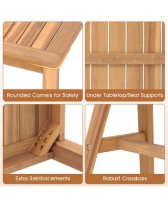 Acacia Wood Bench for Porch and Patio