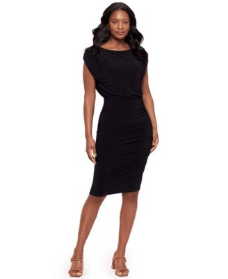 Women's Boat Neck Midi Dress