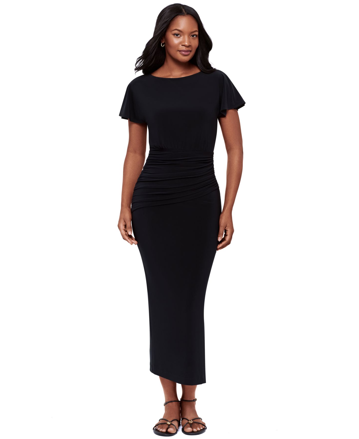 Женское платье Body by Miraclesuit Boat Neck Short-Sleeve Dress, цвет: Чёрный — фото 1
