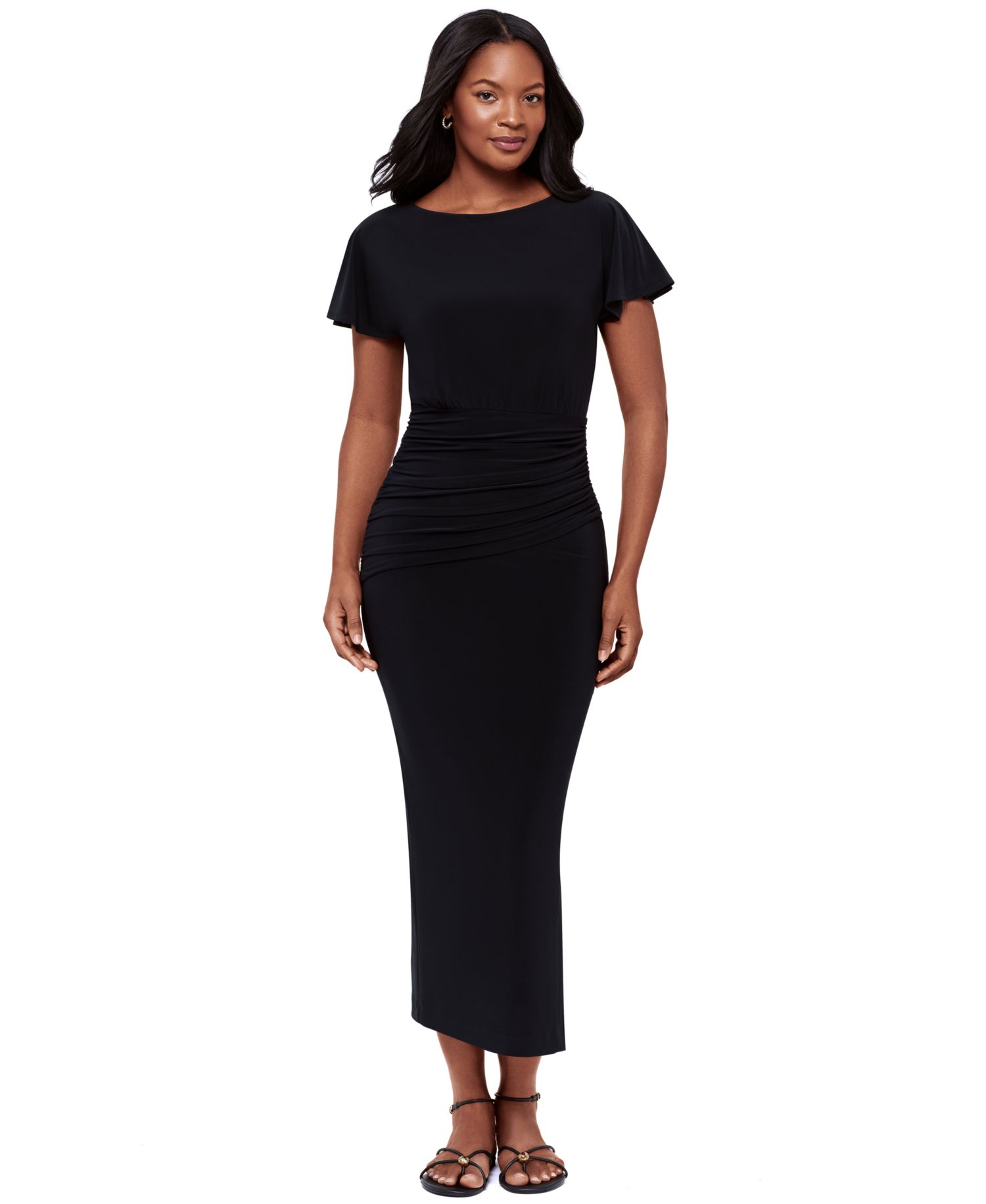 Women's Boat Neck Short-Sleeve Dress
