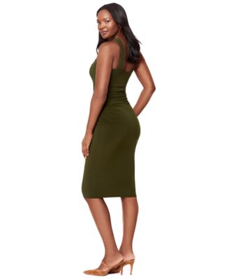 Women's Keyhole Neck Midi Dress