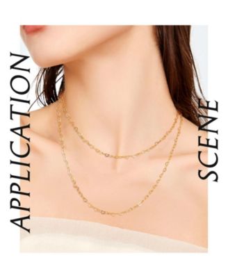 16.4 feet Heart Link Chains Permanent Necklace Soldered Card Paper