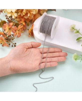 Pandahall Stainless Steel Curb Chains Soldered 4x3x0.6mm Color Plated