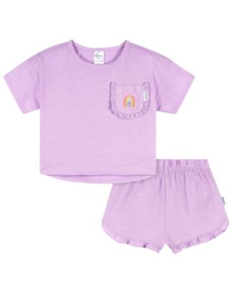 Baby Girls 2-Piece Pocket Tee and Shorts Set