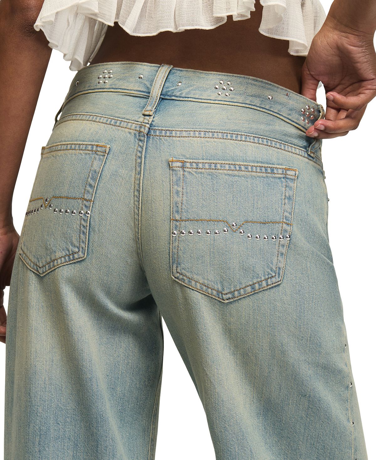 Lucky Brand Women's Super Low-Rise Wide-Leg Jeans view 5 — MAYCSS fashion products