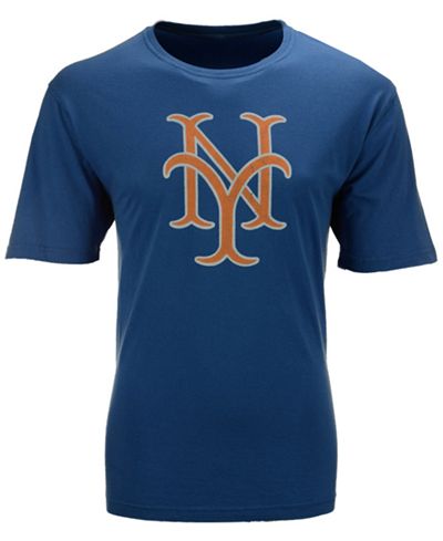 American Needle Men's New York Mets Brass Tacks Coop Logo T-Shirt