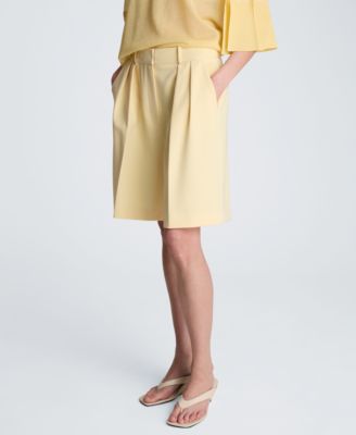 Women's High-Rise Pleated Shorts