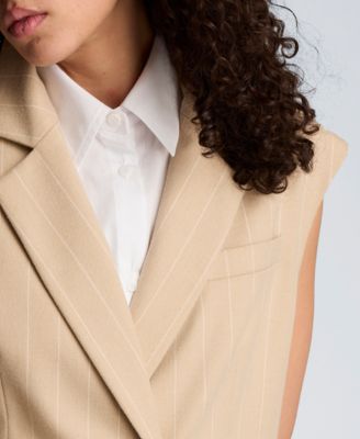 Women's Sleeveless Button-Front Vest