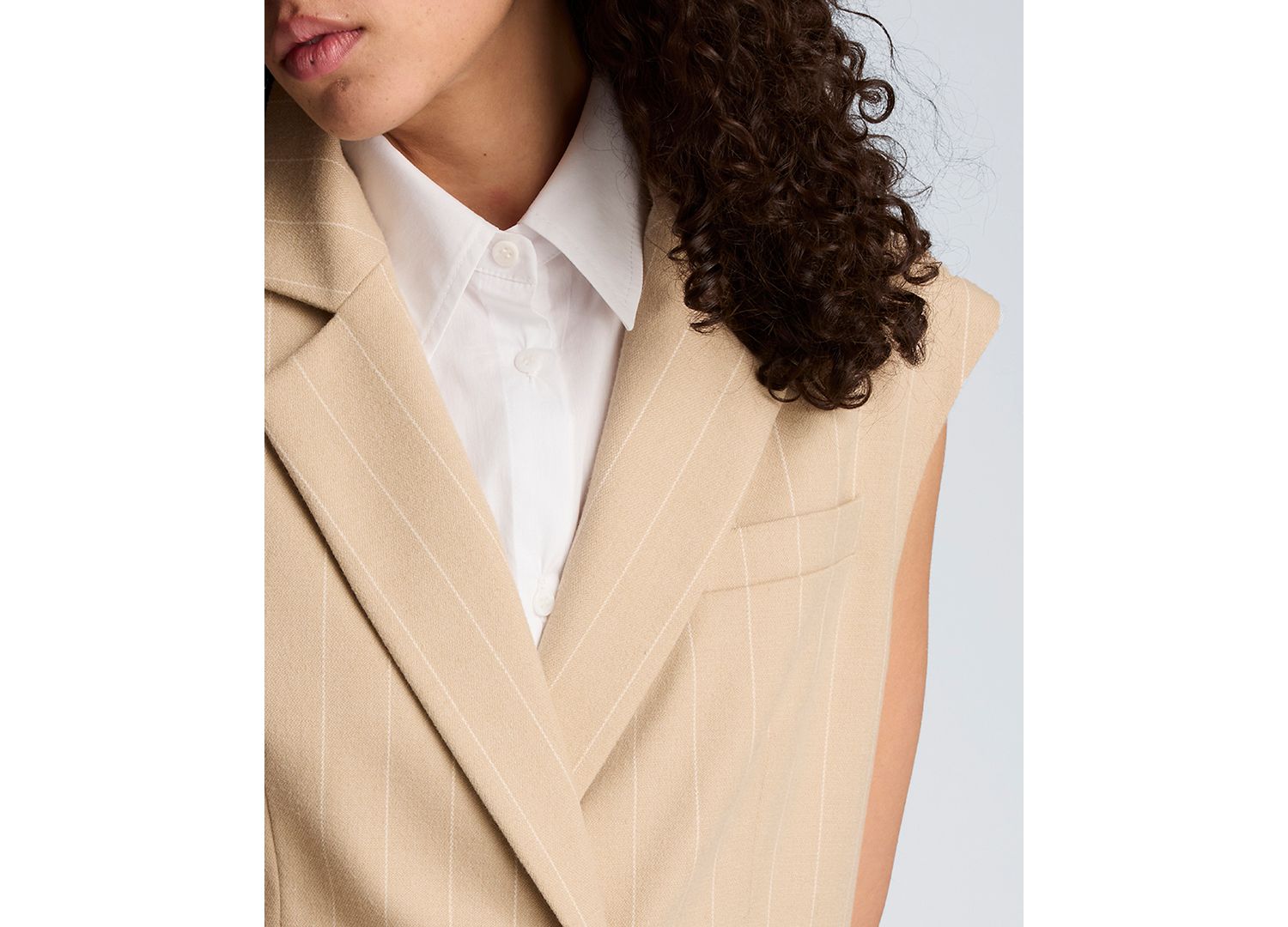 Women's Button-Front Vest Mini Dress with Faux Shirt