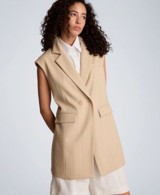 Women's Sleeveless Button-Front Vest