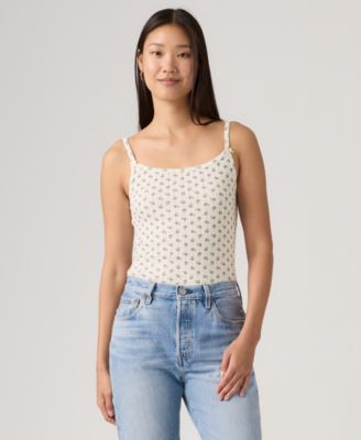 Women's Sweetie Floral Pointelle Cotton Cami Top