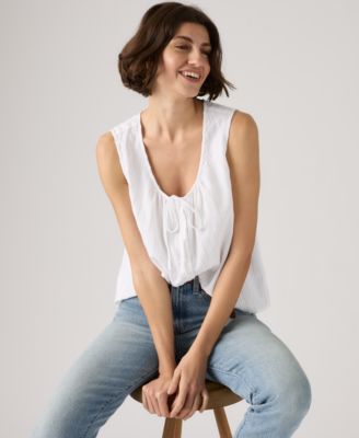 Women's Luella Sleeveless Tie-Neck Blouse