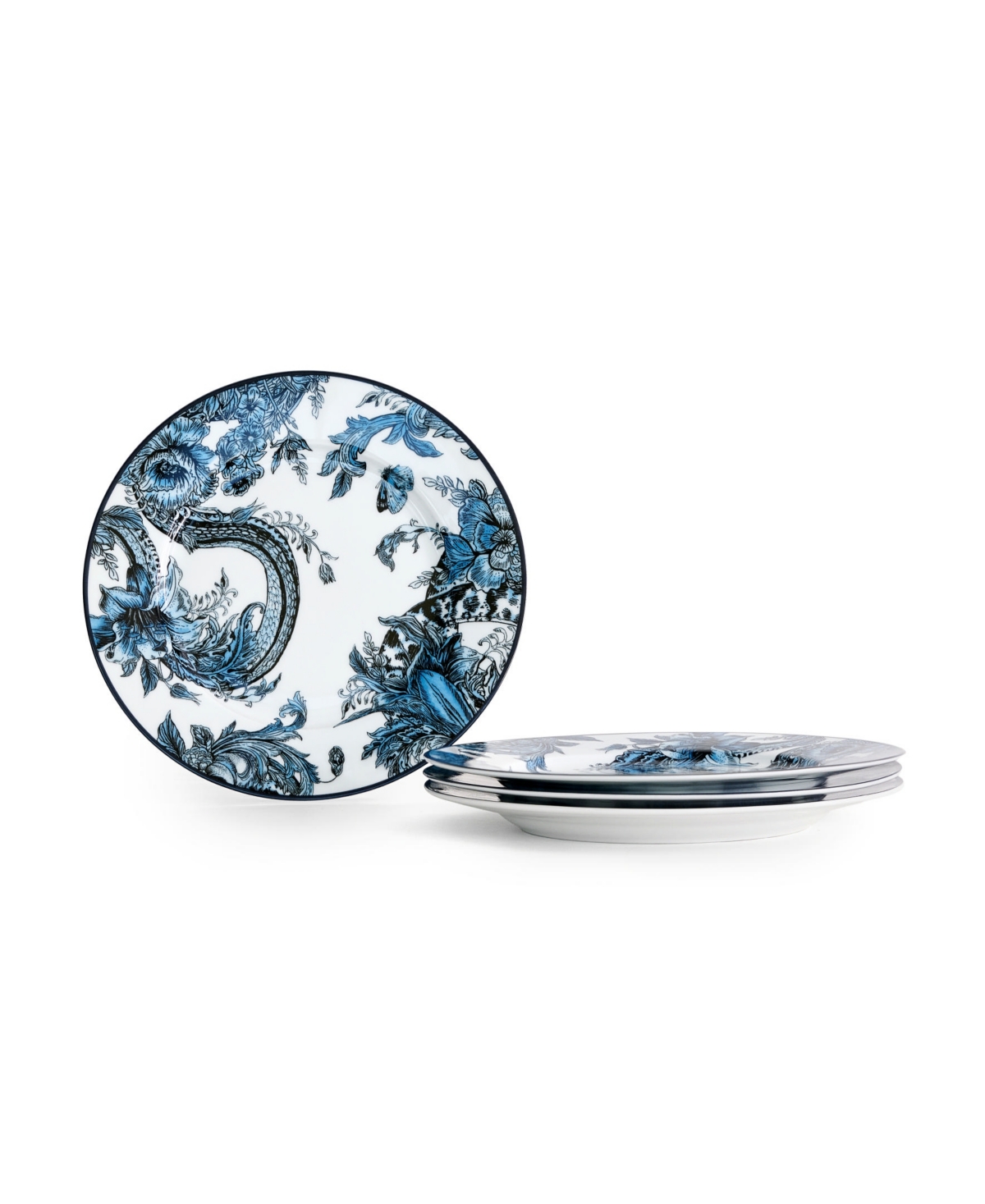 Marchesa Monarcha Salad Plates, Set Of 4 In Blue