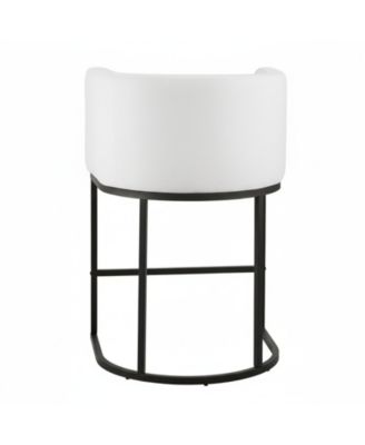 25 in Counter Height Fabric Bar Stool Set of 3 with Backrest, Arm, Metal Frame, and Footrest