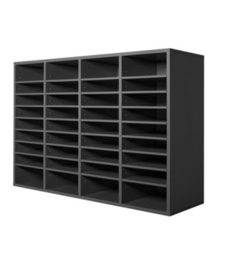 36 Compartment Wooden Literature Organizer Mailbox for Office and Home Storage