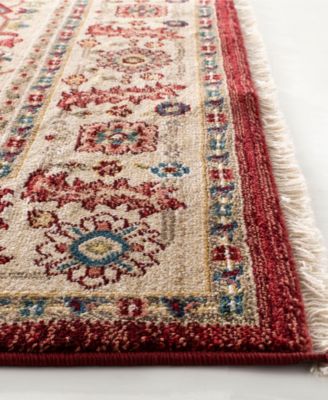 Chloe LRL1221B Beige and Red 8' X 10' Area Rug