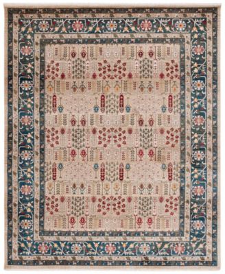 Margaux LRL1297D Beige and Navy 8' X 10' Area Rug