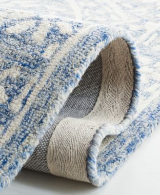 Olivier LRL6935M Blue and Ivory 4' X 6' Area Rug