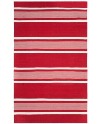 Hanover Stripe LRL2461D Red 5' X 8' Outdoor Area Rug