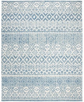 Theresa LRL6650A Ivory and Blue 8' X 10' Area Rug