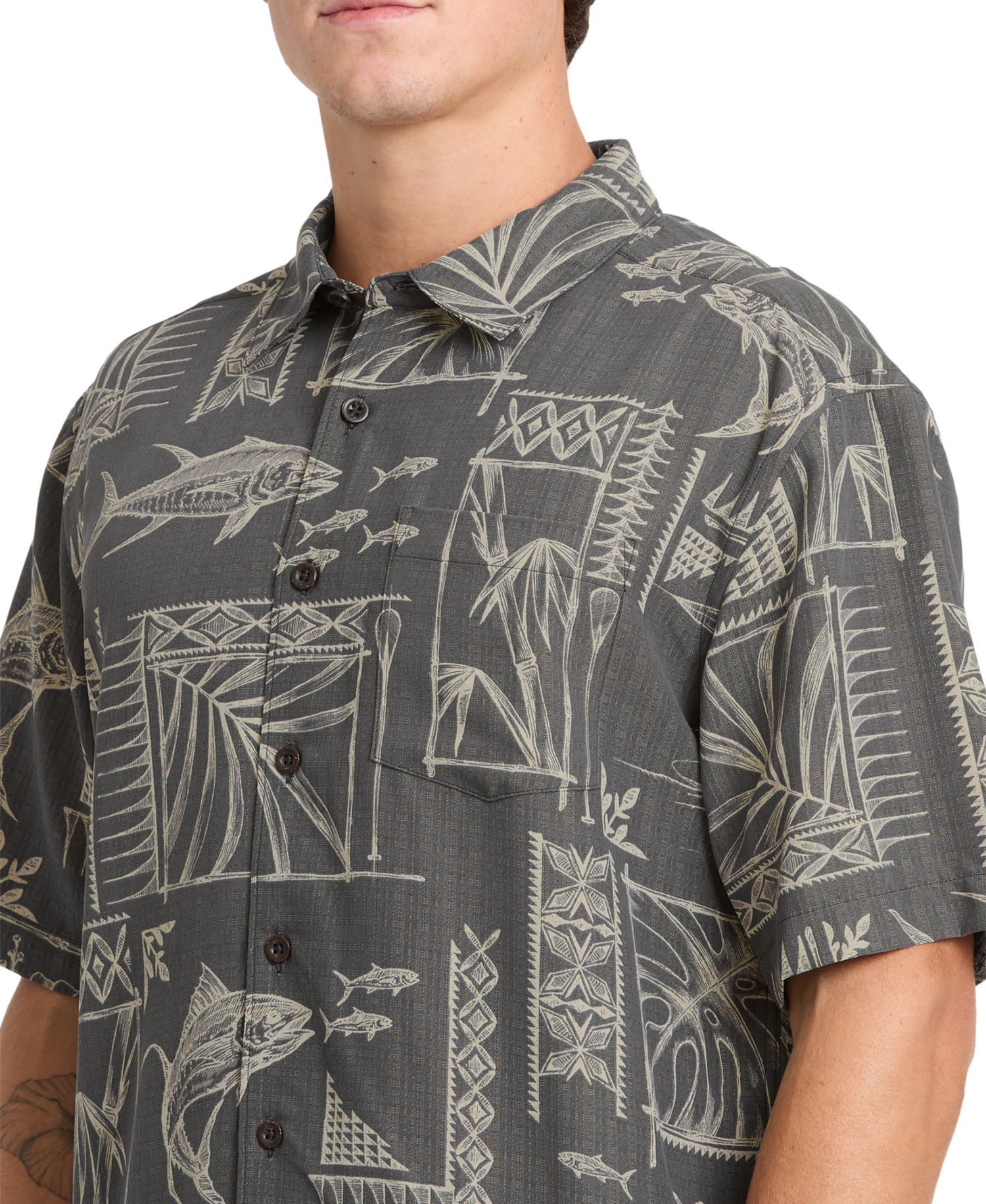 Quiksilver Men's Short -Sleeve Paradise Bay Shirt