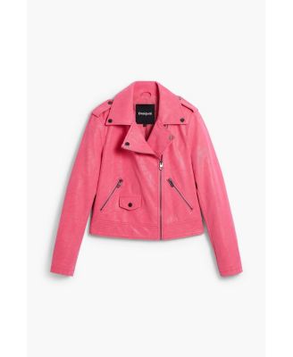 Women's Biker jacket leather effect
