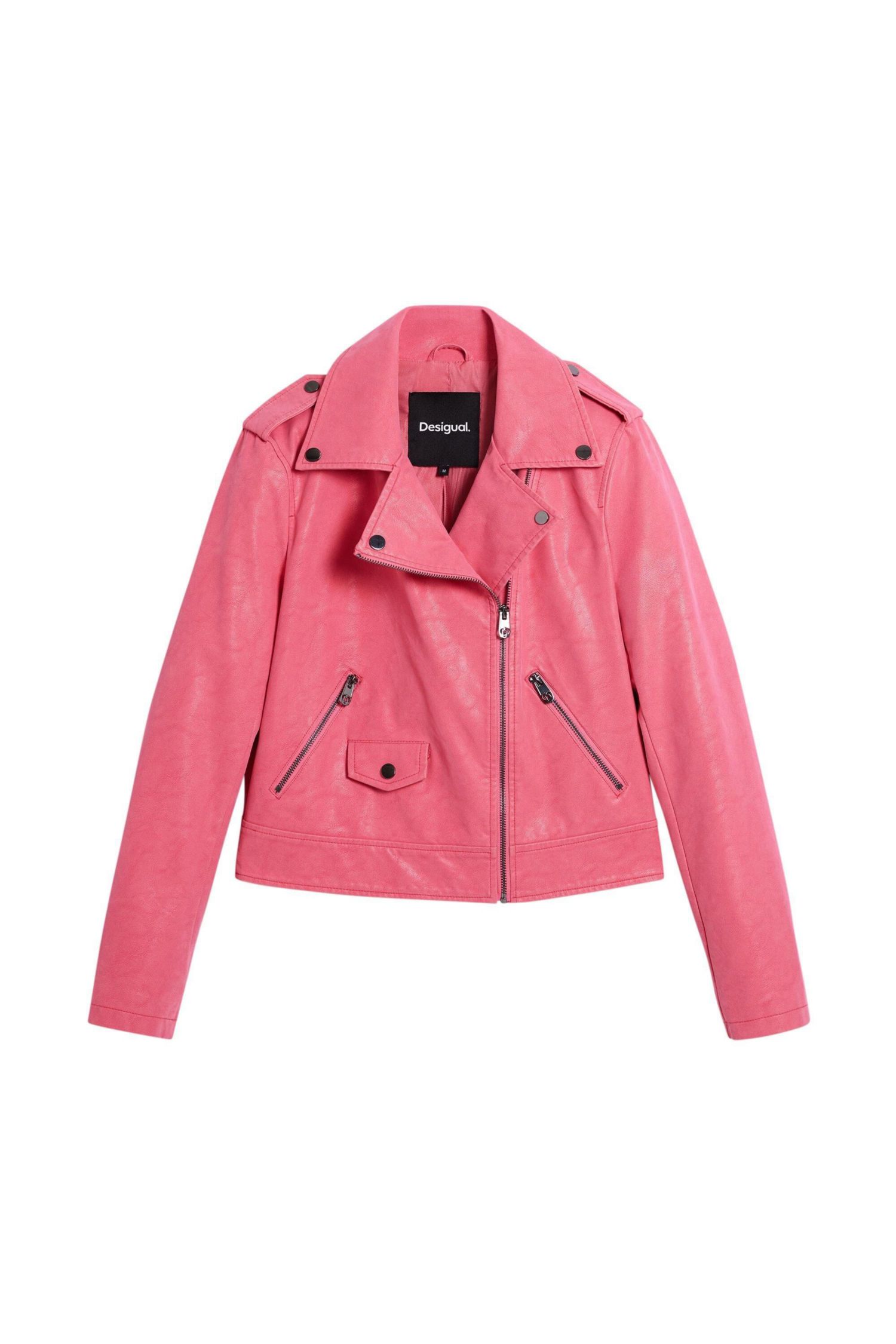 Women's Biker jacket leather effect
