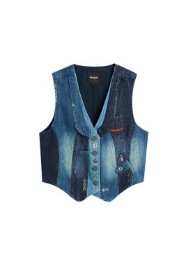Women's Patchwork denim vest
