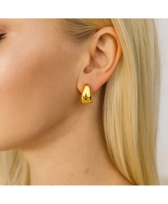 Elena Bold Dome Huggie Hoop Earrings