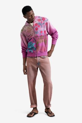 Men's Floral Zipper Sweatshirt