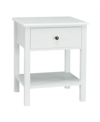 Nightstand End Table with Drawer and Shelf