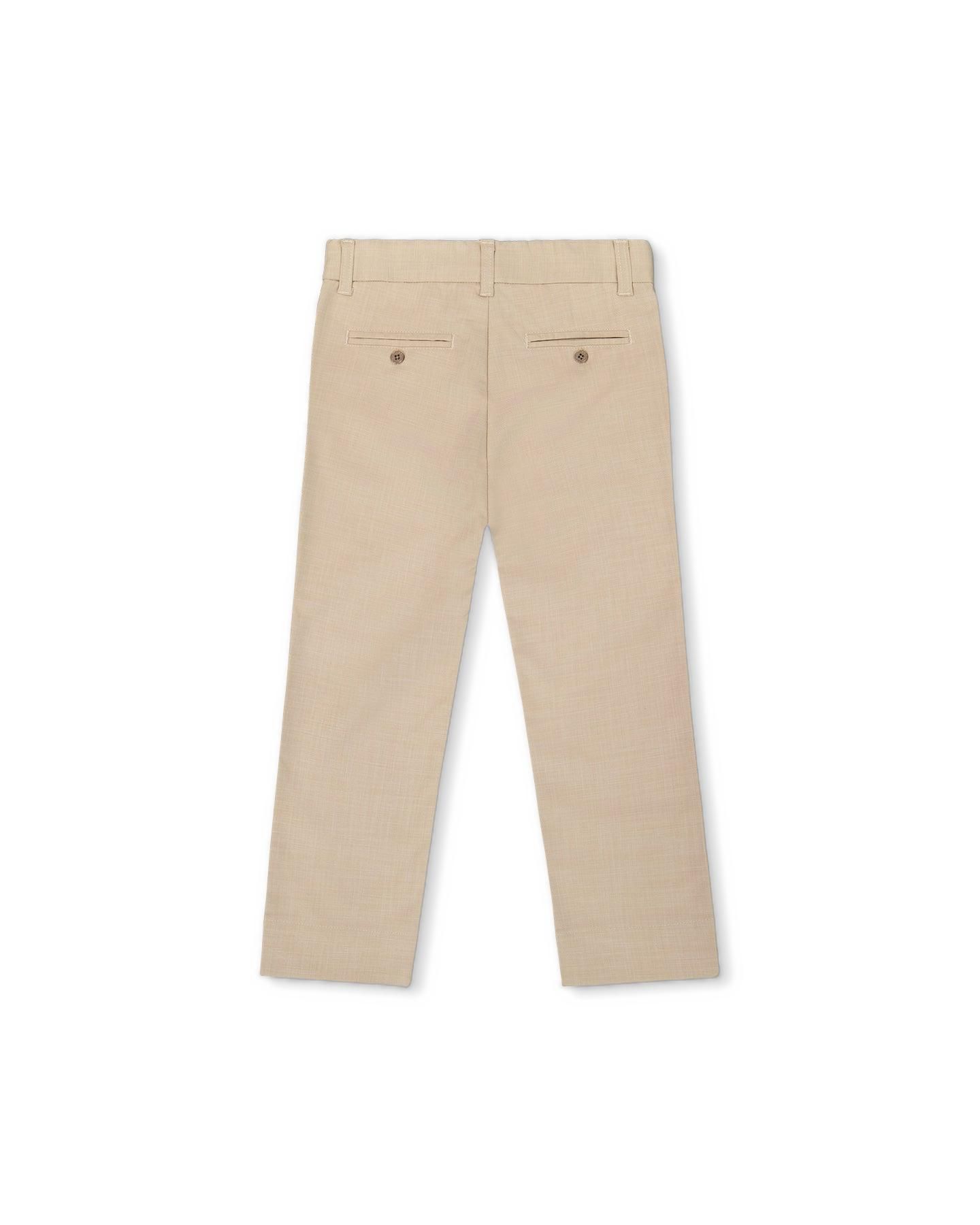 Брюки Deux par Deux Classic Pants для мальчиков, цвет: Бежевый — фото 3