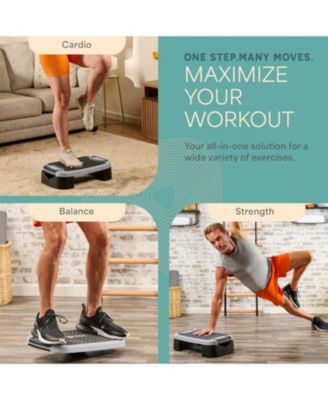 4-in-1 Aerobic Balance Board & Step Platform - Adjustable Non-Slip Slant Board & Stepper for Home Workouts