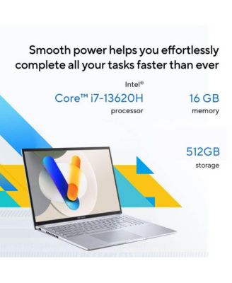 Vivobook 16 16" Laptop Intel Core i7-13620H 16GB RAM 512GB SSD Storage