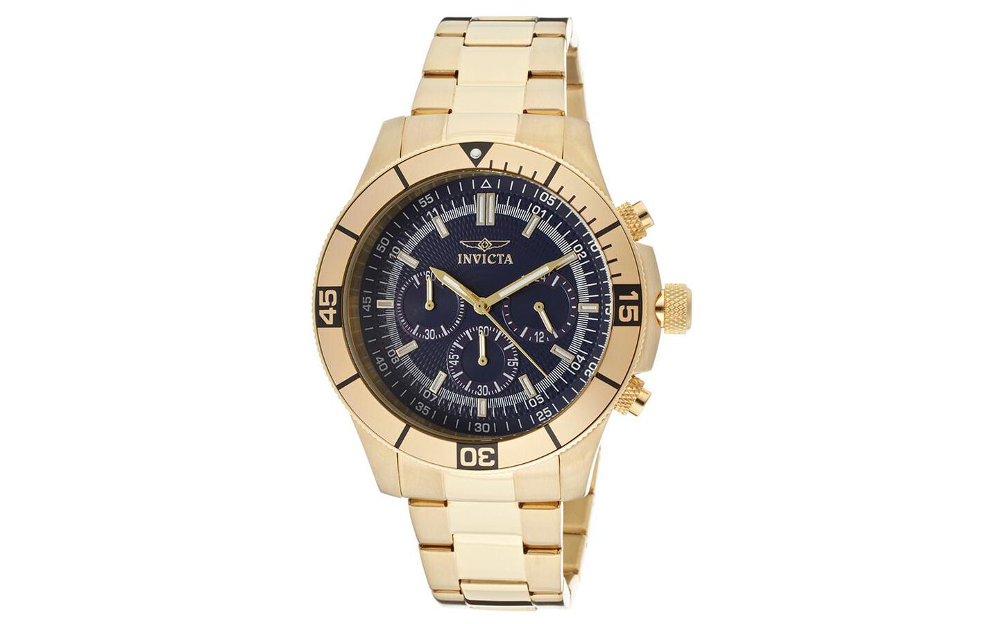 Мужские часы Invicta 12844 Specialty Quartz Chronograph Dial, цвет: Золотой — фото 1