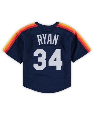 Preschool Toddler Nolan Ryan Navy Houston Astros Cooperstown Collection Mesh Batting Practice Jersey