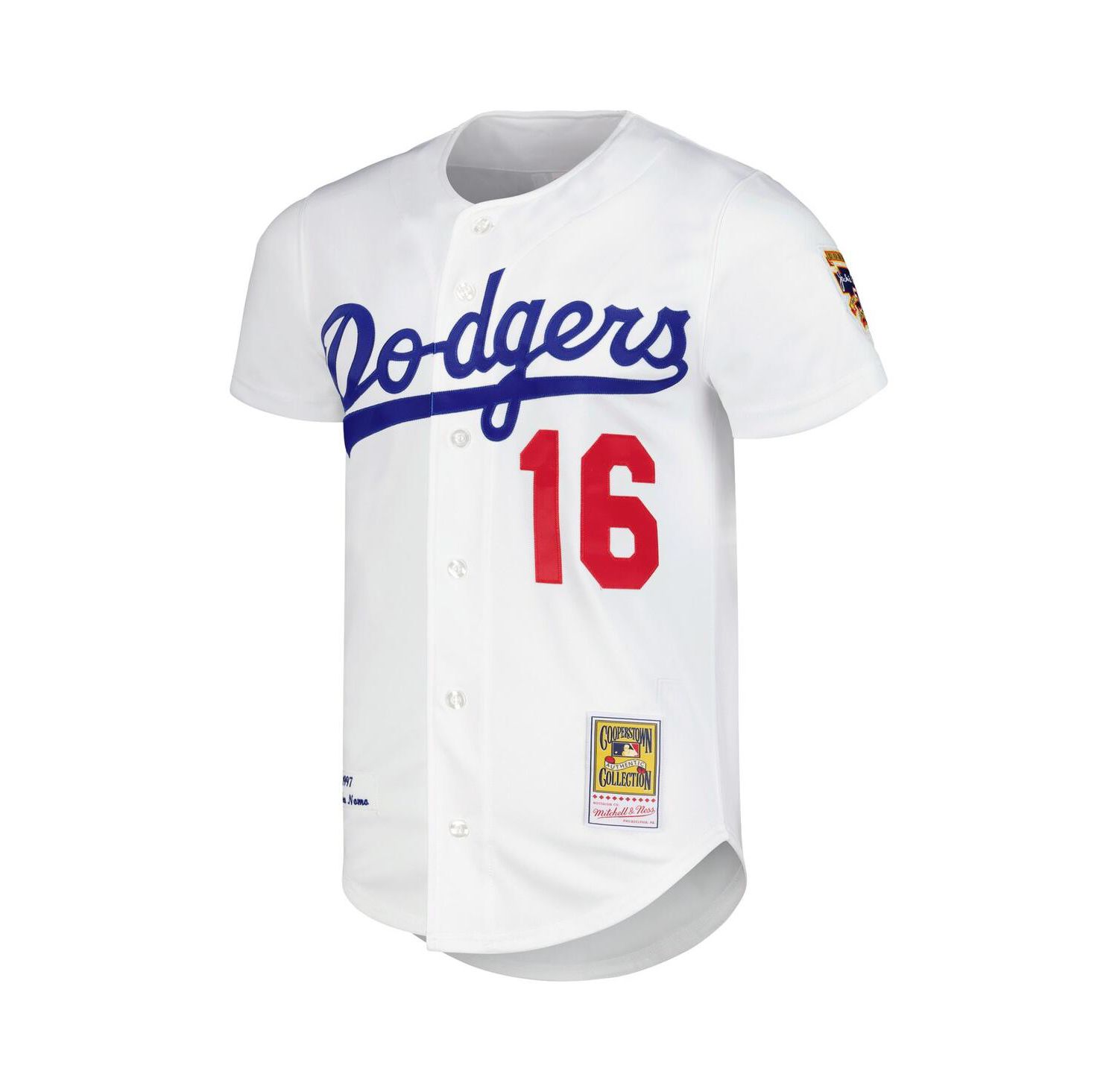 Men's Hideo Nomo White Los Angeles Dodgers Cooperstown Collection Authentic Jersey