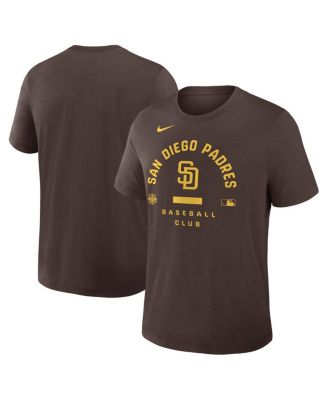 Men's Brown San Diego Padres Authentic Collection Early&nbsp;Work Tri-Blend Dri-FIT T-Shirt