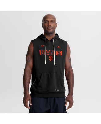 Men's Black San Francisco Giants Authentic Collection Standard Issue Dri-FIT Sleeveless Hoodie