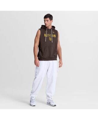 Men's Brown San Diego Padres Authentic Collection Standard Issue Dri-FIT Sleeveless Hoodie