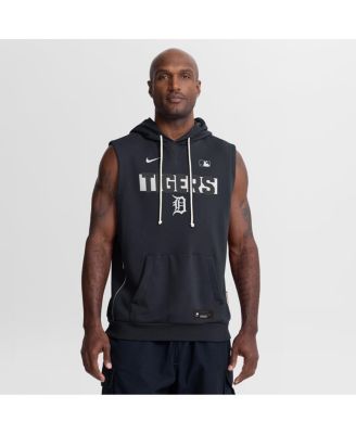 Men's Navy Detroit Tigers Authentic Collection Standard Issue Dri-FIT Sleeveless Hoodie